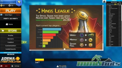 ace-arena-cyber-evolution-main-menu