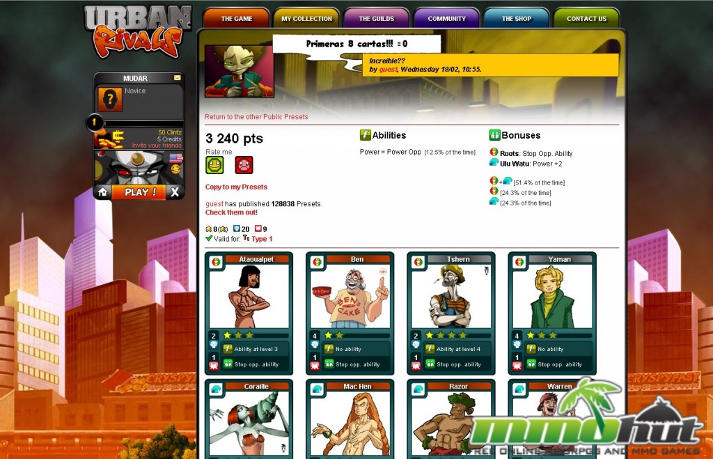 Urban Rivals Review MMOHuts